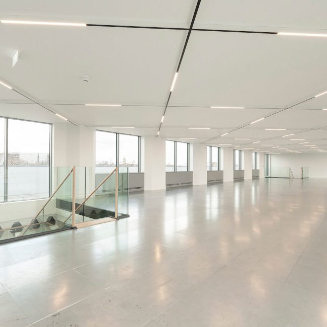 114A Cromwell Road staircases leading to empty room