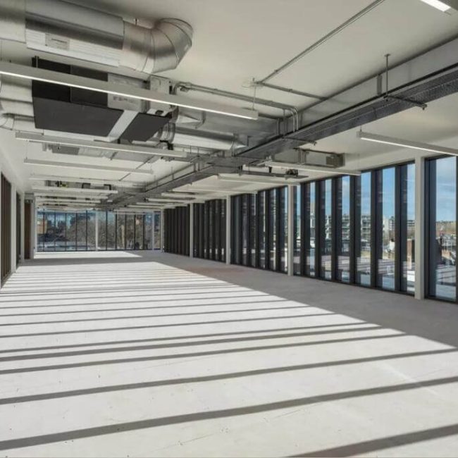 24-32 stephenson way empty room with floor to ceiling windows