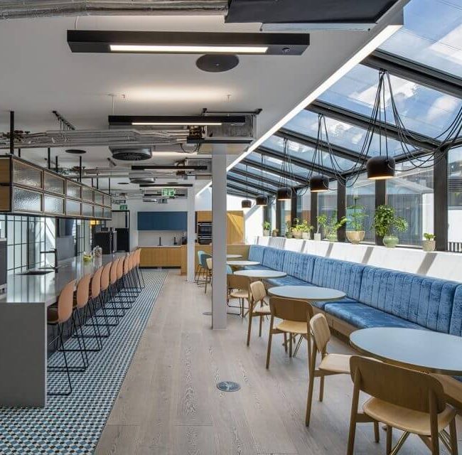 Epworth house kitchen with lean to style windows