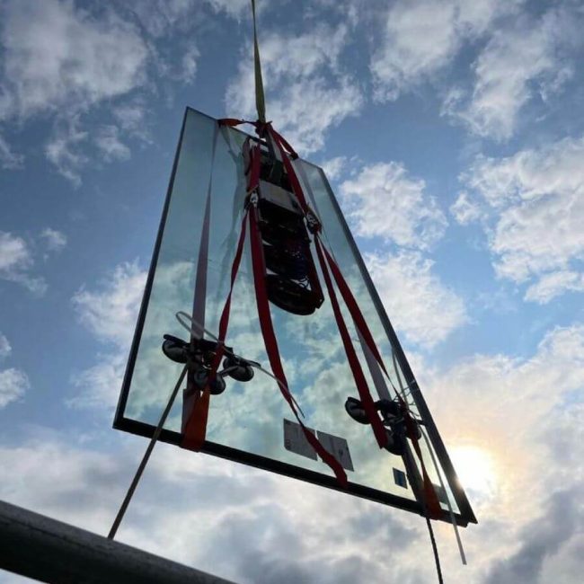 Installation of large window