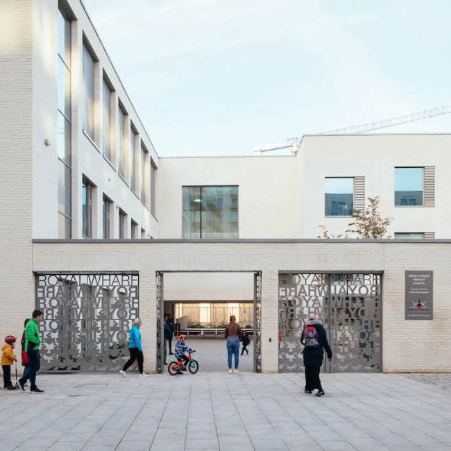 Royal Wharf School entrance